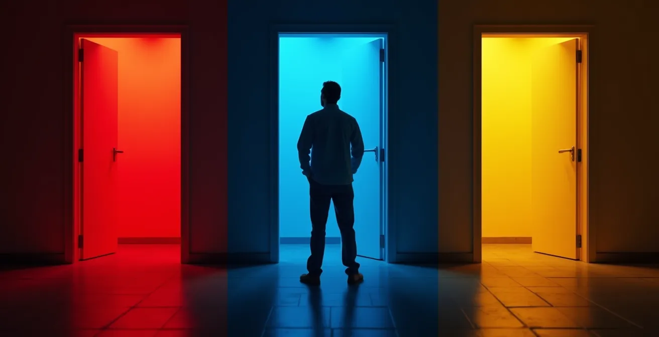 Diagramme visuel montrant les différentes options de soins avec indicateurs de temps d'attente