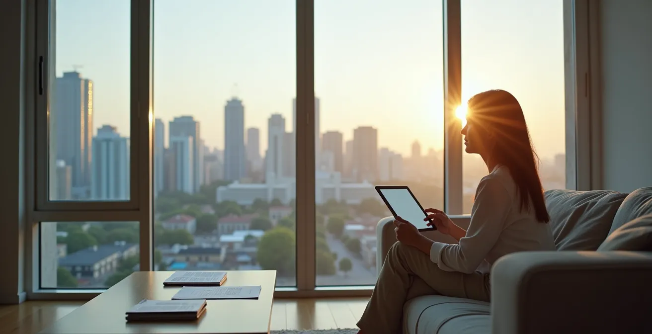 Patient en consultation virtuelle de télémédecine depuis son domicile montréalais