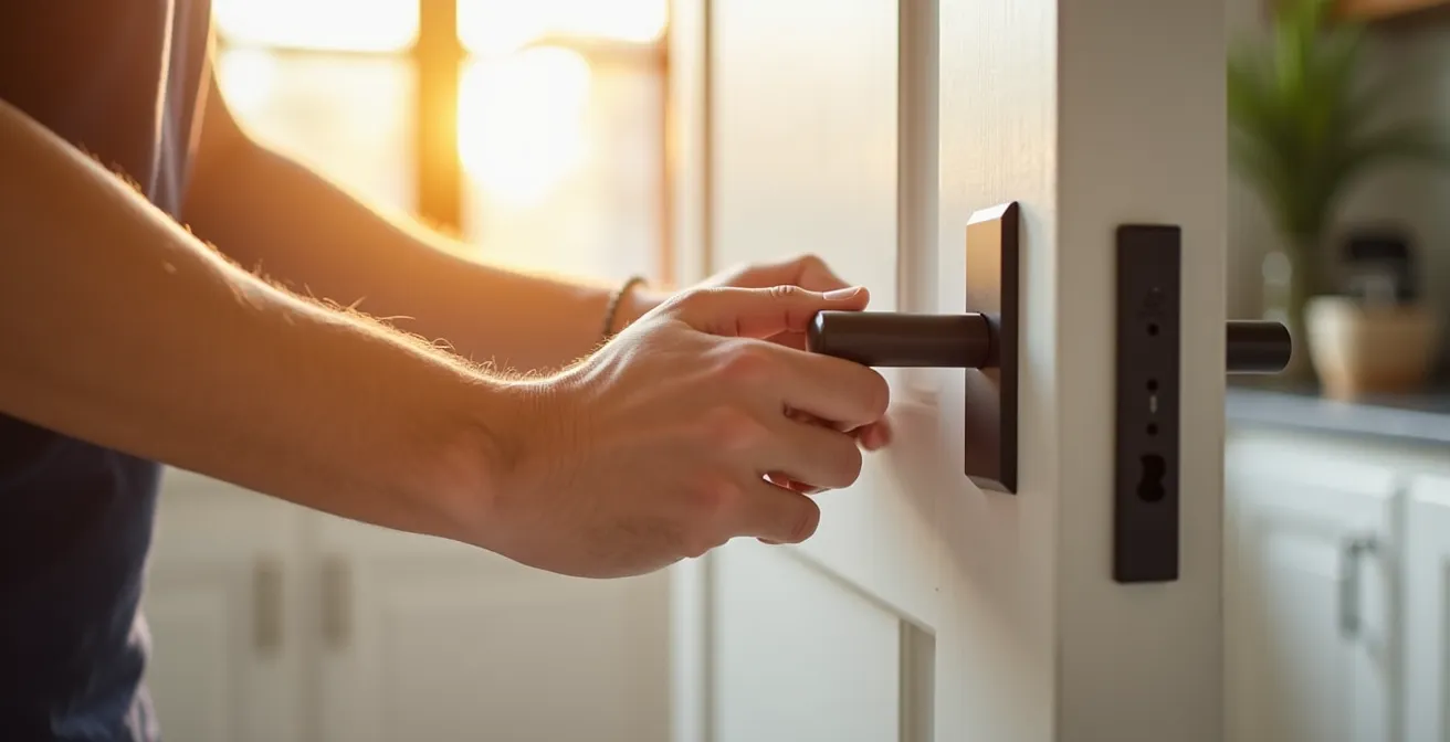 Vue rapprochée de détails de finition modernes dans une cuisine rénovée