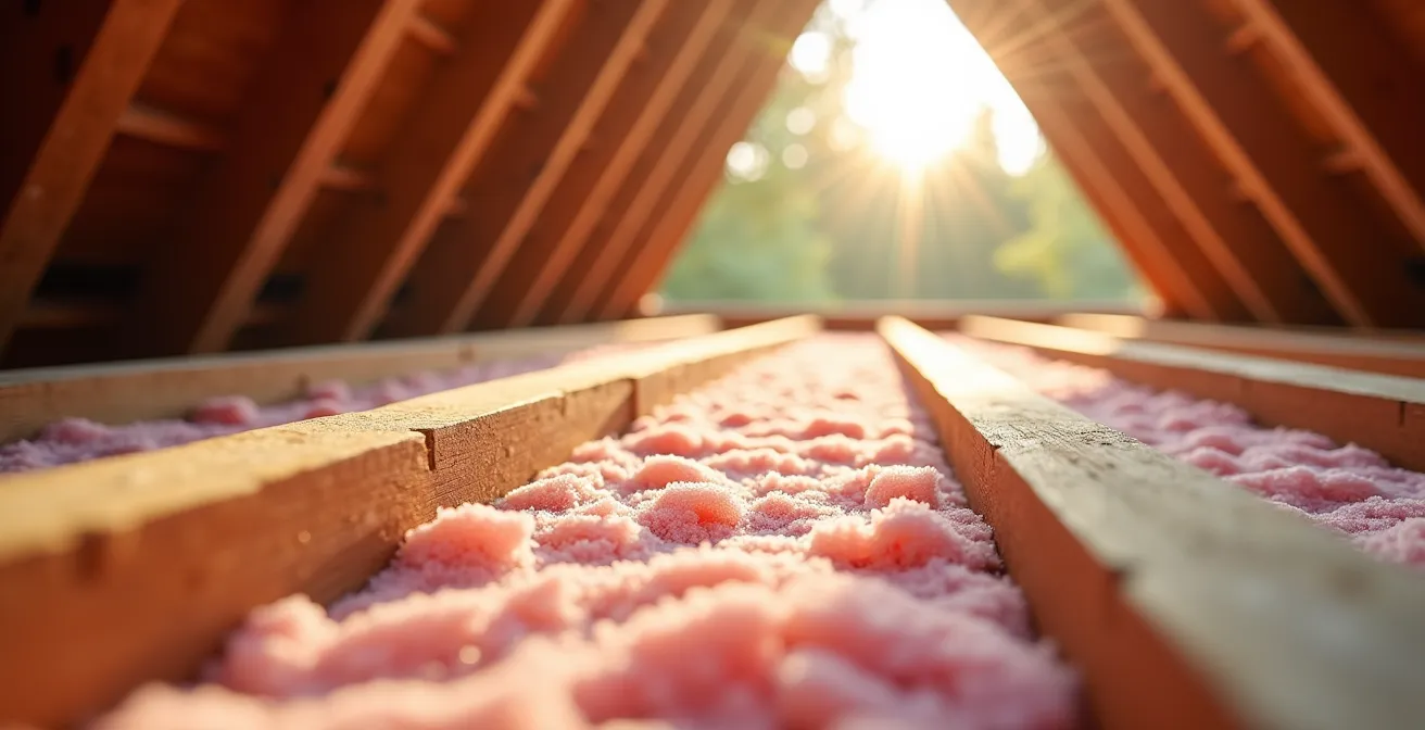 Vue en coupe d'un grenier montrant la ventilation et l'isolation appropriées pour prévenir les barrages de glace